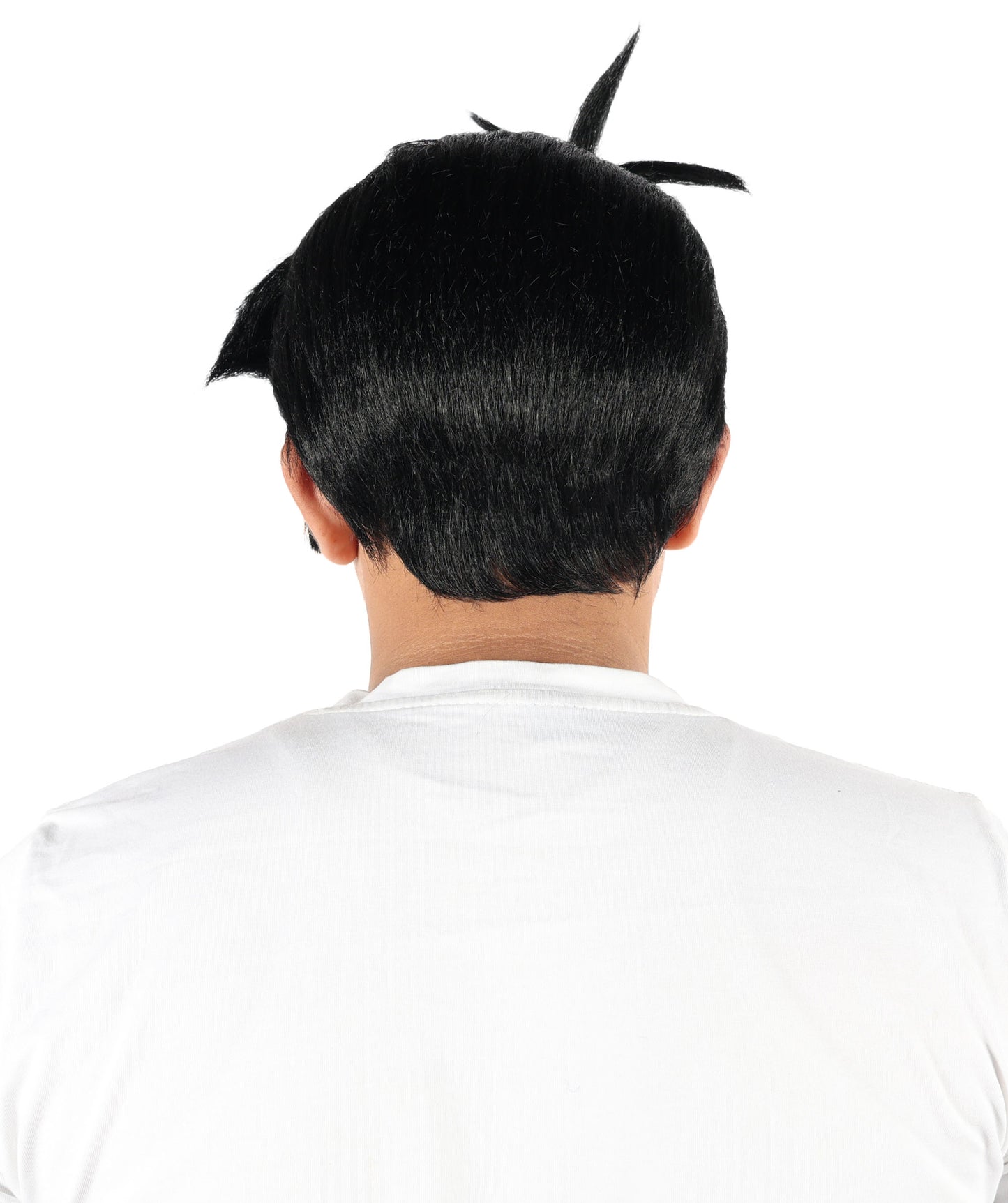 HPO Men's Western Outlaw Black Wig & Mustache Set | Short Black Synthetic Hairpiece with Matching Facial Hair | Ideal for Costume Parties & Roleplay