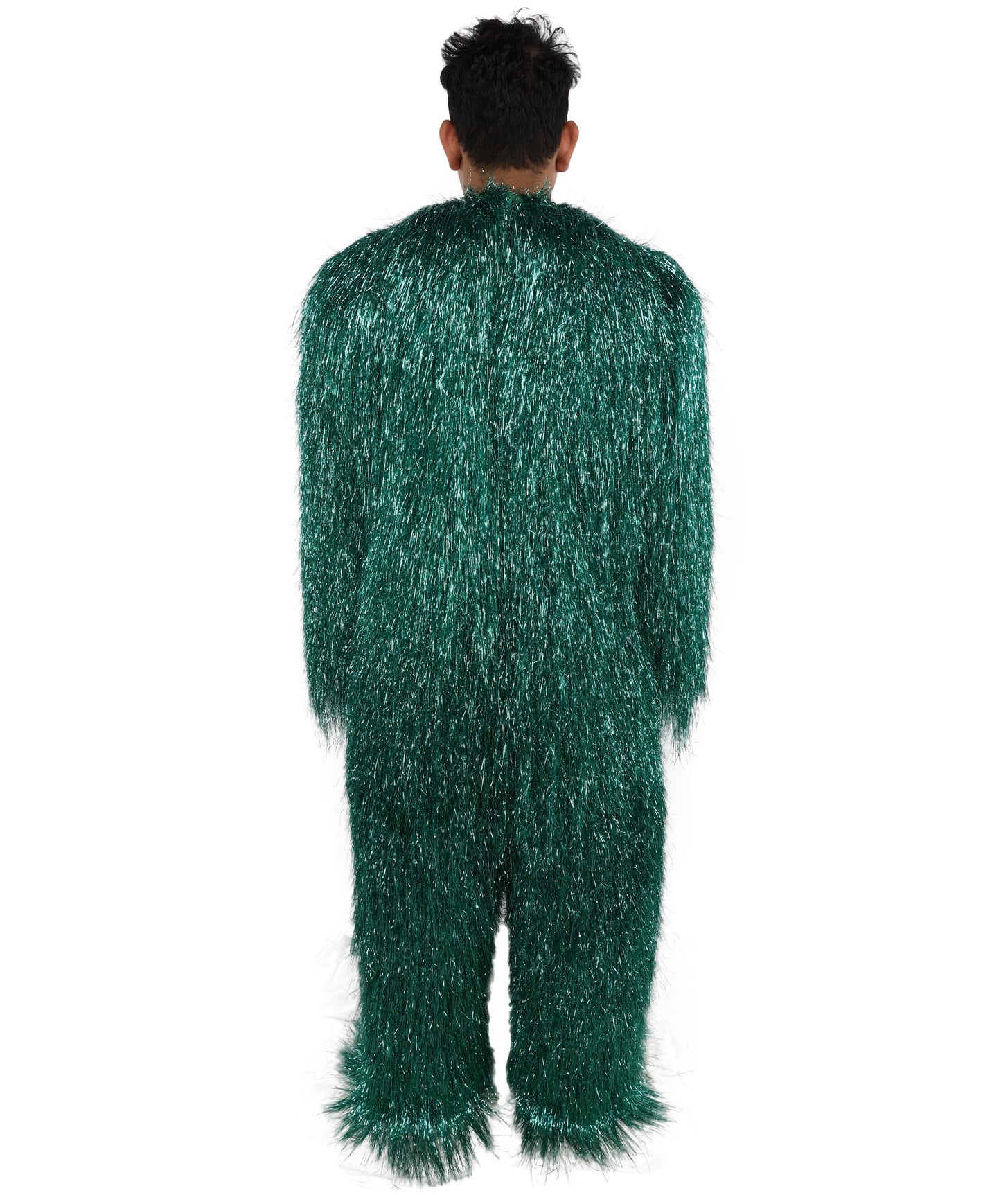 HPO Unisex Teen Extreme Tinsel Hairy Person Costume Bundle & Mask Set - Full-Body Tinsel Hair Suit Extra-Long Costume Wig for Halloween, Cosplay & Parties - Multiple Color Options