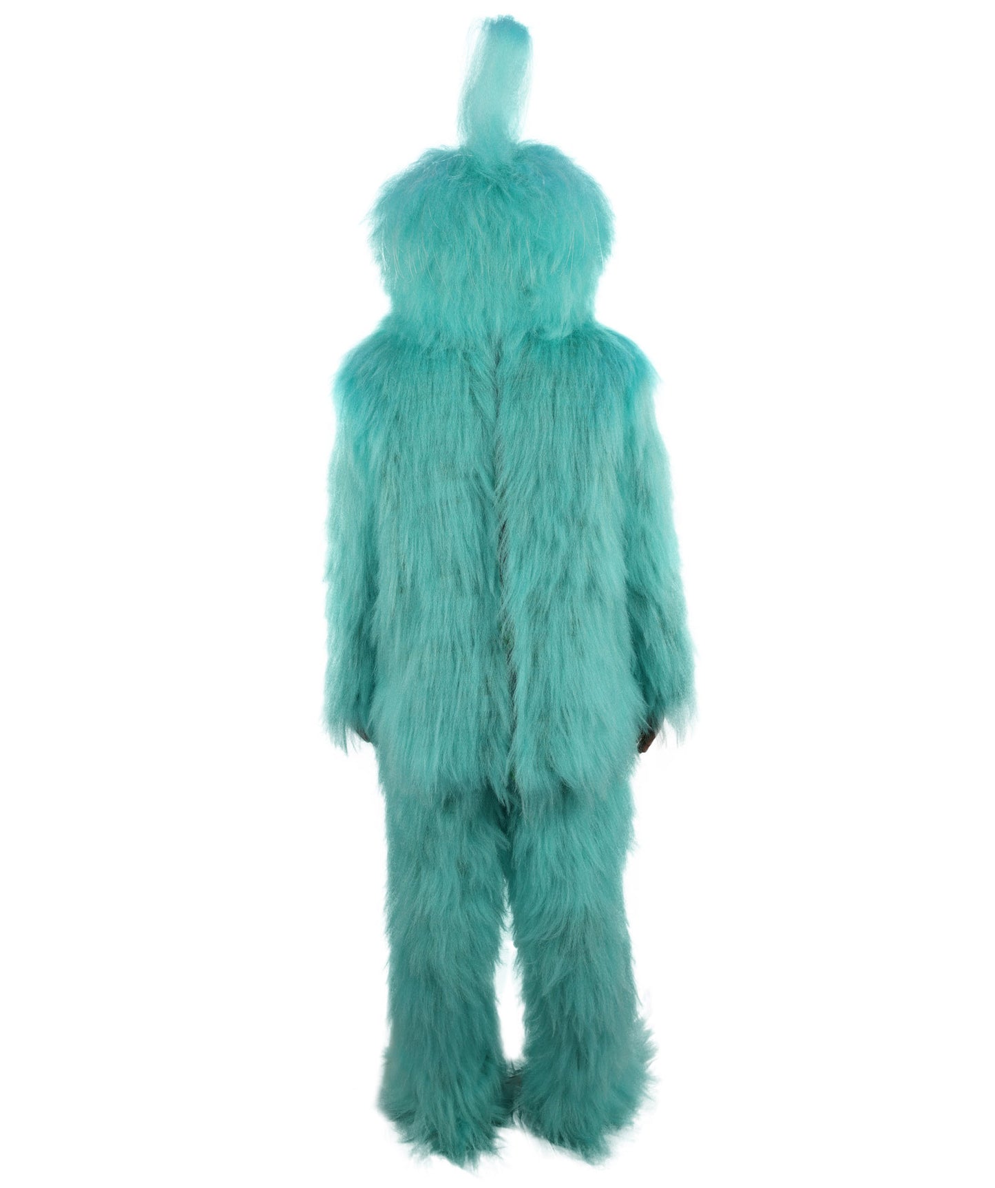 HPO Unisex Blue Furry Monster Costume, Mask and Bundle Set | Full Body Fur Costume with Matching Mask | Soft Plush Halloween Cosplay Outfit for Parties, Mascots & Performers