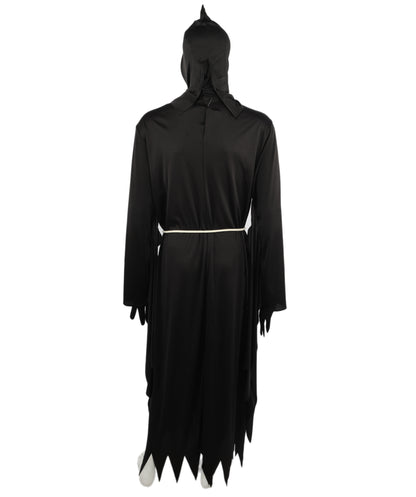 Adult Men’s Wailing Ghost Costume | Hooded Black Robe Outfit | Ideal for  Cosplay, Halloween & Themed Events