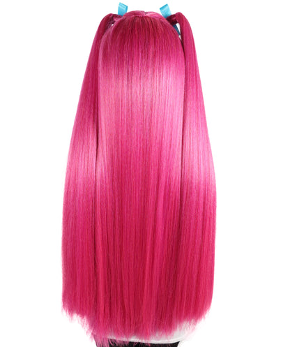 HPO Adult/Teen Women's K-pop Demon Hunters Wig Long Straight Multiple color Wig | Halloween Wig | Futuristic Pop Star Warrior Look