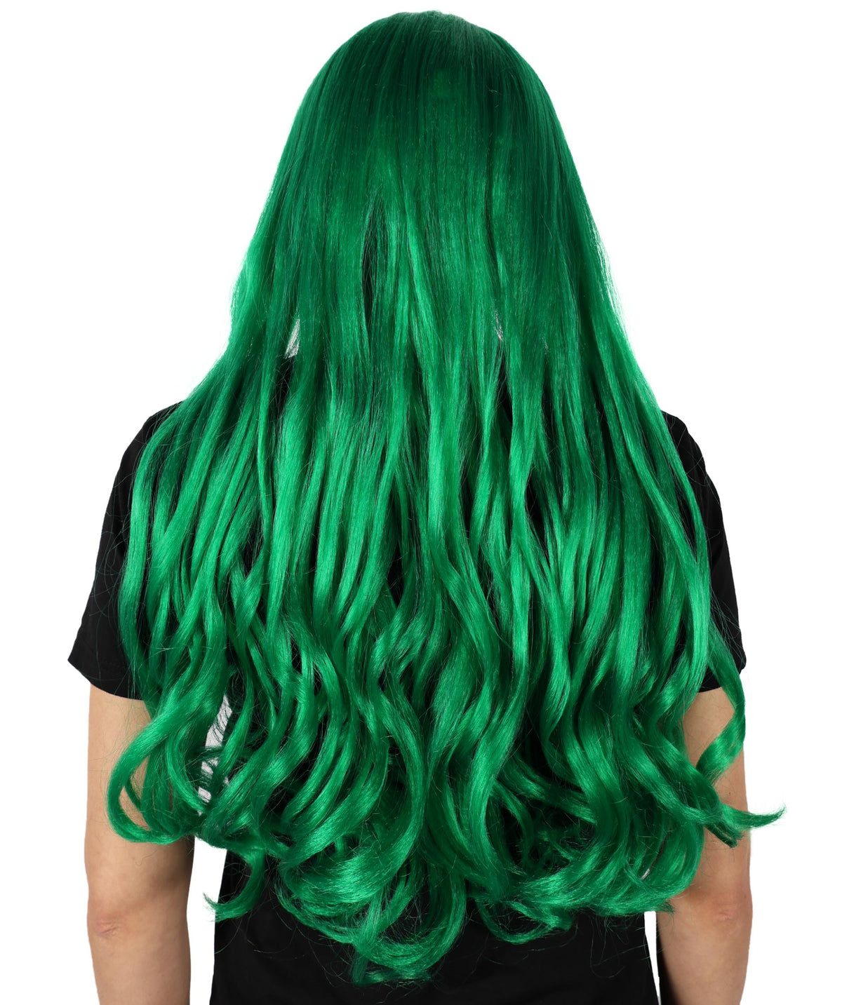 HPO Women's Red Long Wavy Desire Wig with Front Bangs | Halloween and Party Wig | Flame-retardant Synthetic Fiber  |  Premium Breathable Capless Cap