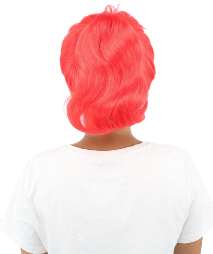 HPO Adult Women's Retro Pin-Up Wig | Multicolor Options, create of synthetic fiber, vintage curled bumper bangs with rolled back, breathable base | Party, Halloween, theater, drag, performance, costume events