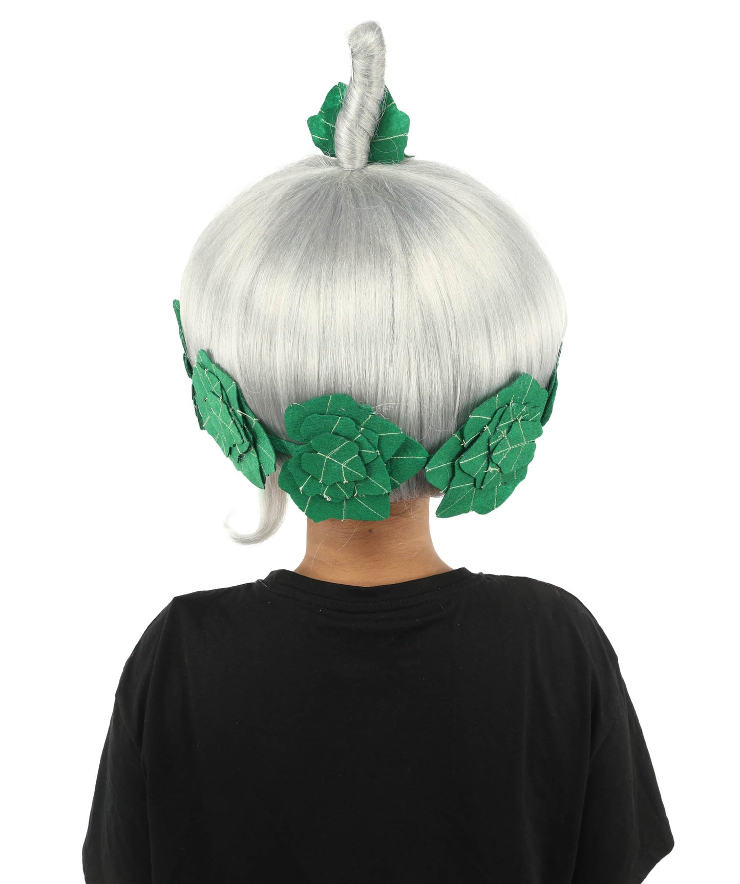 HPO Adult Women's Sculpted Pumpkin Show Wig | Multiple Color Options | Create of synthetic fiber, massive spherical updo with green leaf accents, breathable base | Halloween, theater, drag, performance, party, costume events