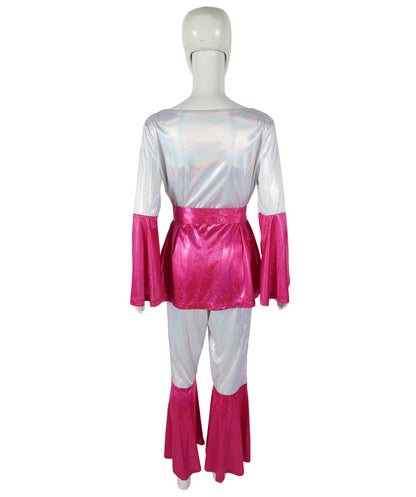 HPO Adult Women’s Retro Sparkle Dance Dress | Sequin Party Outfit with Comfortable Jersey Lining | Perfect for Halloween, Cosplay & Stage