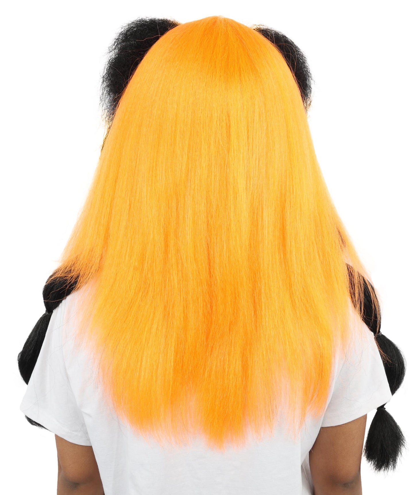 HPO Women's Romantic Multicolor Women's Princess Wig | Long Loose Ringlets with Half-Up Ponytail Styling | Fairytale Cosplay and Theatrical Productions.