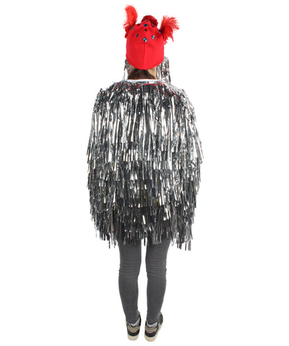 Adult Unisex DJ Tinsel Costume| Multiple Color Options