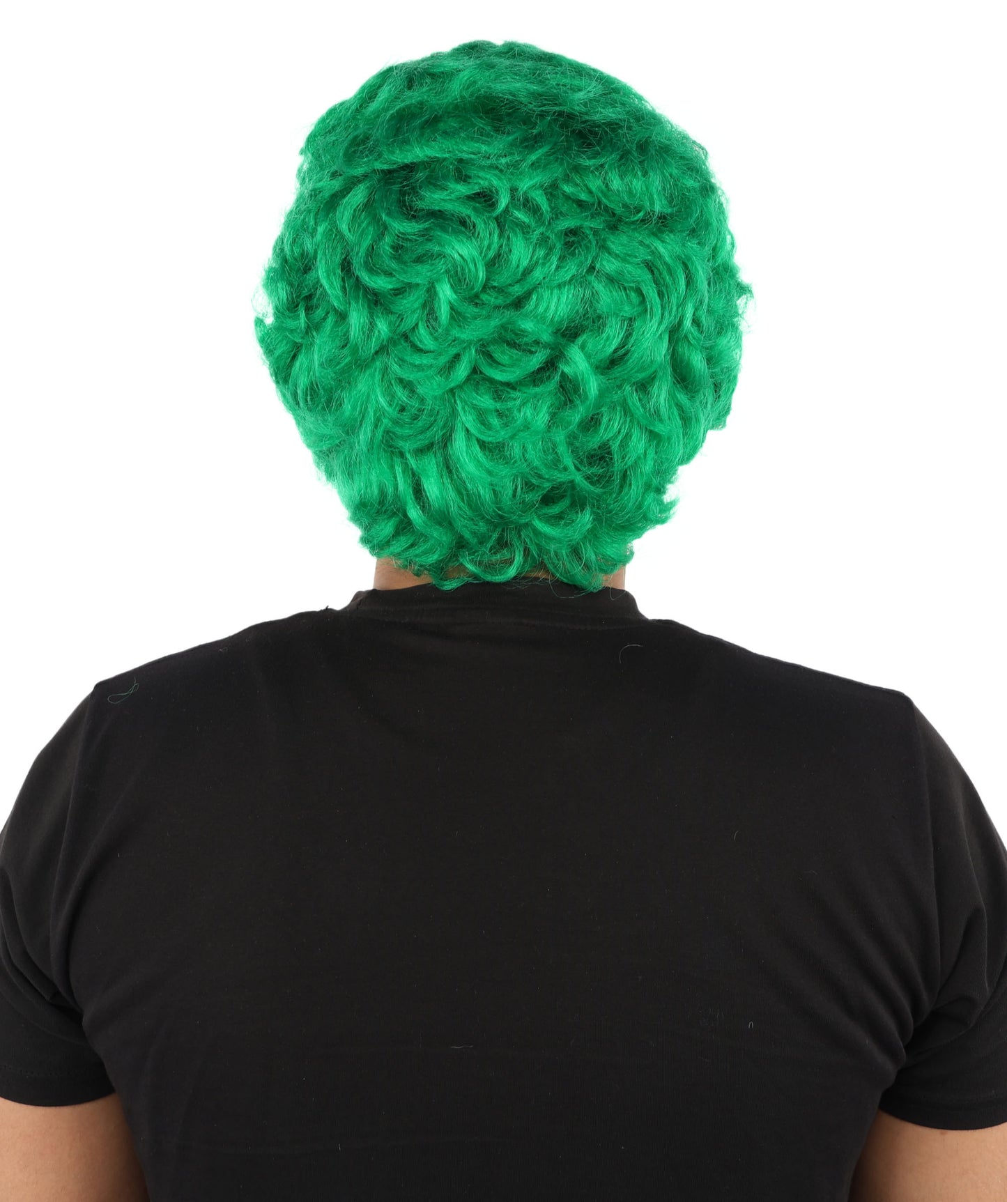 HPO Men’s Short Brown Curly Wig Beard & Mustache Set – Messy Sleepy Style Wig with Natural Afro Curls | Animated Movie-Inspired for Halloween & Cosplay Characters