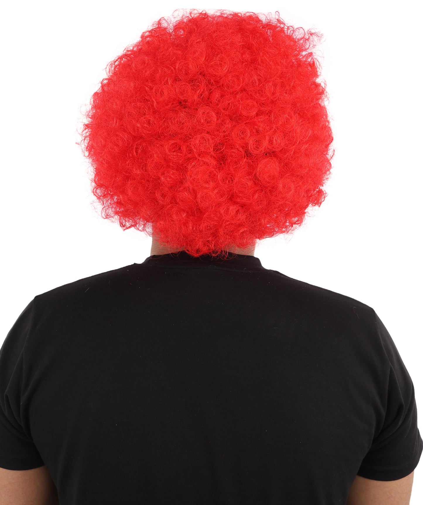 HPO Men's Multi-Color Options Curly Clown Wig | Flame-Retardant Synthetic Fiber and Standard Cap | Ideal for Parties, Cosplay, and Themed Events
