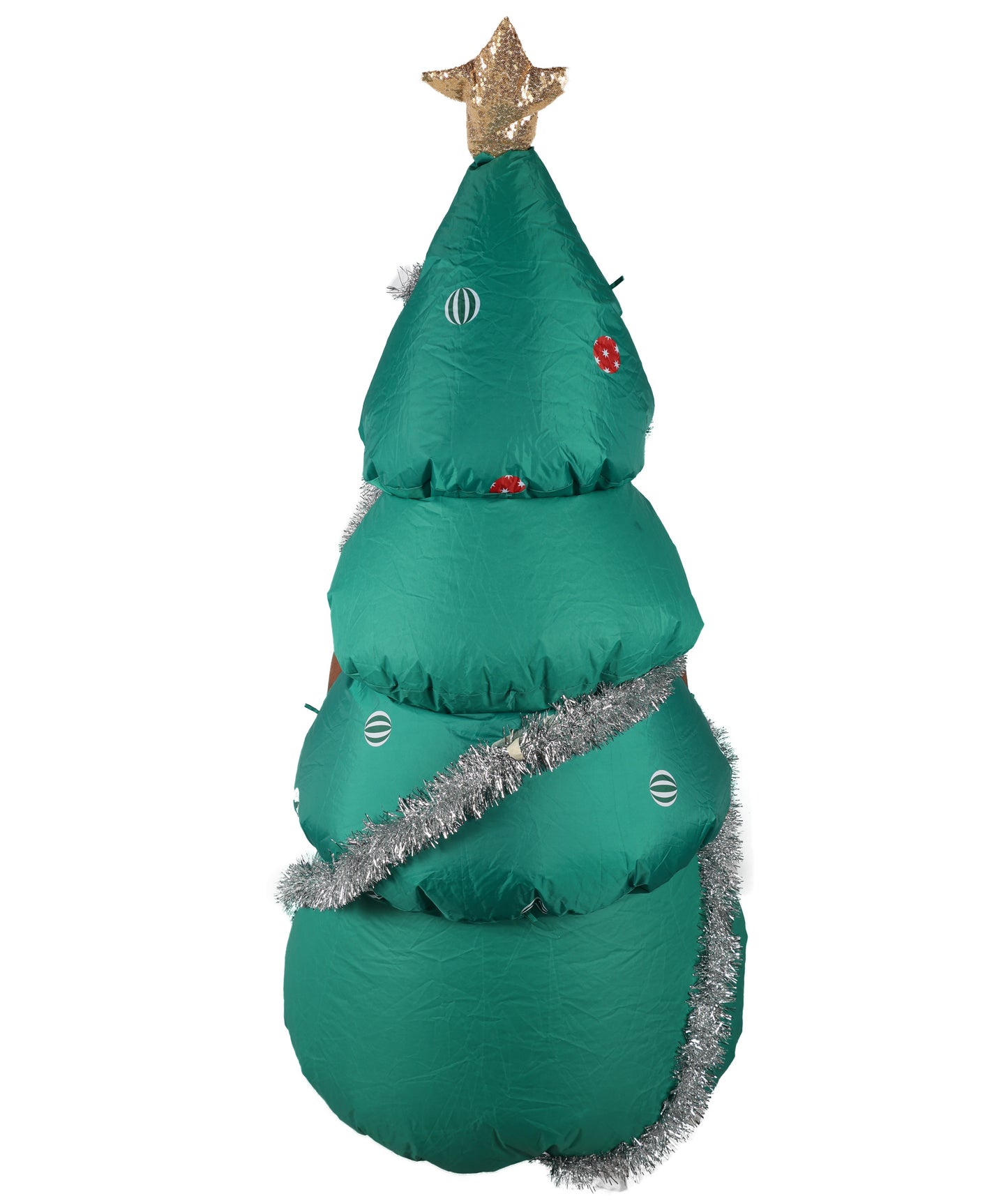 HPO Adult Unisex Christmas Tree Costume | Green Tunic with Ornaments, Star & Garland | Fun Holiday Party Outfit for Xmas Events, Parades