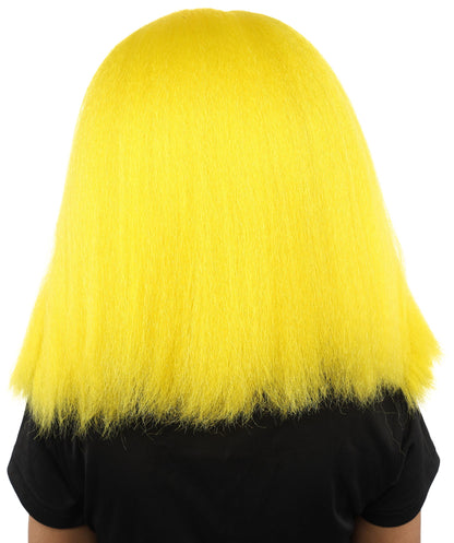HPO Adult Women's Long Rounded Cartoon Hair Wig | Multiple Color Options | Bubble Bob, Deep Side Part, Heat Friendly Synthetic Strands & Breathable Net | Fancy Dress, Stage Show, Animated Character Events, Halloween & Festival