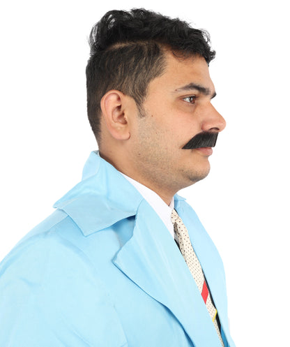 HPO Men's German Physicist Mustache Set Gray Fancy Facial Hair