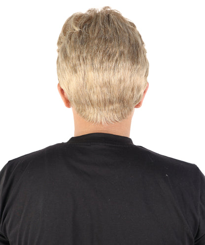 HPO Adult men's Elite Style Task Force Leader Wig | Sandy Ash Blonde Tactical Cosplay Wig with Adjustable Cap for Costume, Halloween & Conventions