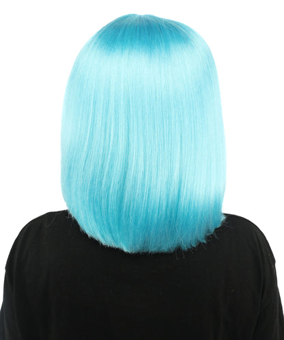 HPO Adult Women's Asymmetrical Bangs Bob Wig | Multiple Color Options | Create of synthetic fiber, sleek straight volume, breathable capless base | Party, Halloween, theater, drag, performance, costume events