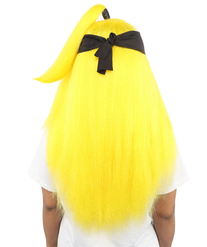 Women's High Ponytail Ninja Wig | Multiple Color Options | Create of synthetic fiber, long straight texture with top-tied fountain, breathable base | Cosplay, Halloween, theater, party, performance, costume events