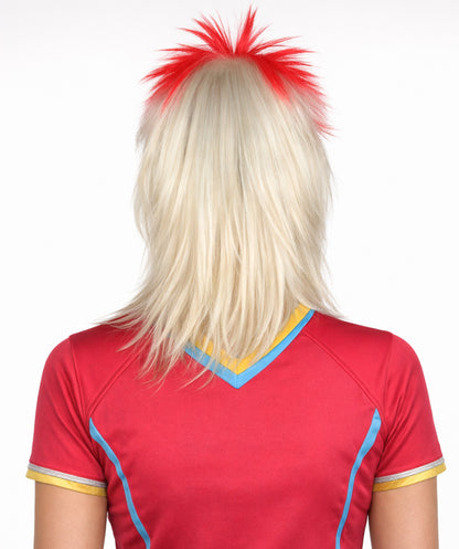 Japanese Flag Patriotic Sports,80's Mullet Wig | Premium Breathable Capless Cap
