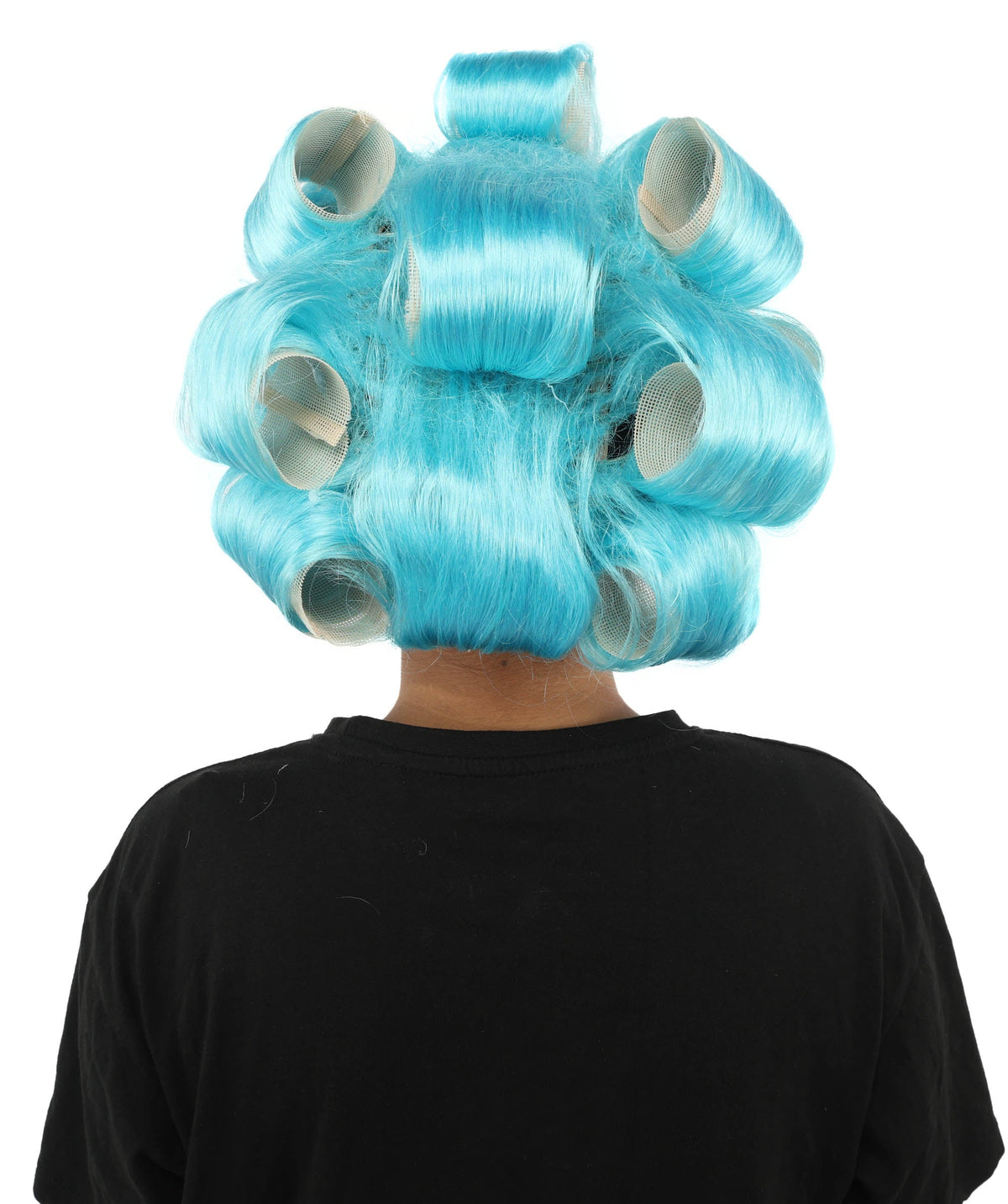 HPO Adult Women's Retro Roller Set Pink Wig | Multiple Color Options, create of synthetic fiber, large cylindrical curler texture, capless cap | Party, Halloween, theater, drag, performance, costume events