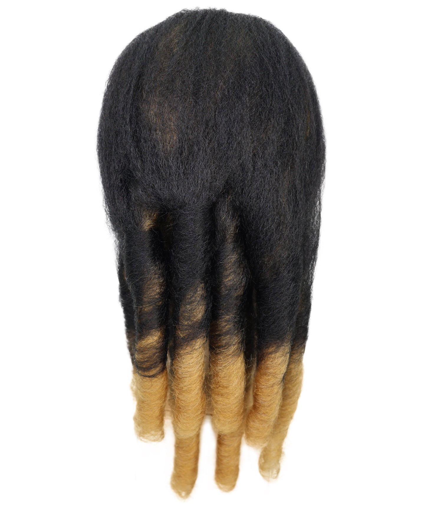 HPO Adult Men’s Short Teased Spiky Wig | Wild & Youthful Gold Blonde Mix Streaked Hairstyle for Costume Events