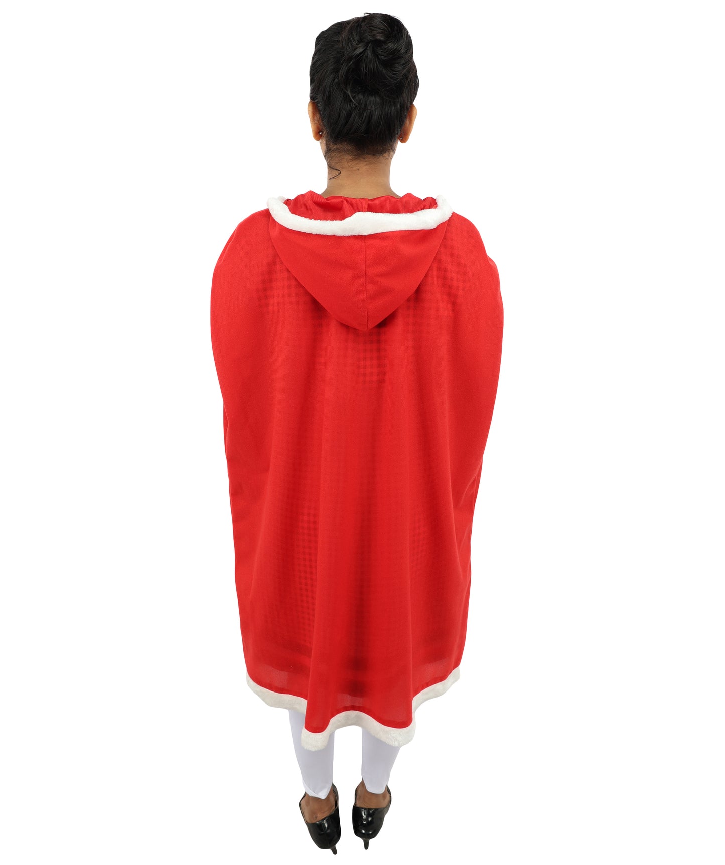 Whimsical Holiday Character Costume | Women’s Multicolor Dress with Faux Fur Trim, Cape & Accessories | Christmas Parties, Theater, Cosplay & Roleplay