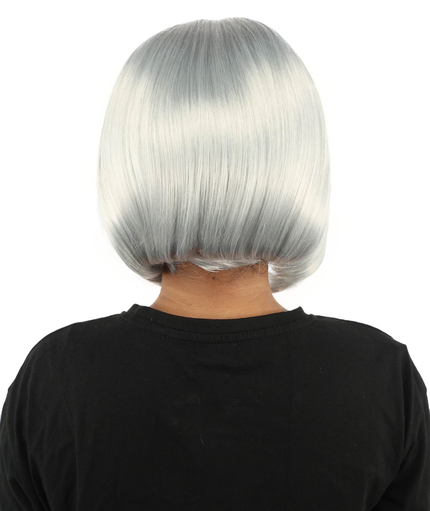 Adult Women's Two-Tone Bob Wig | Multiple Color Options | Short Straight Blunt Cut Inspired by American Pop Artist Look | Natural Hairline for Halloween and Cosplay