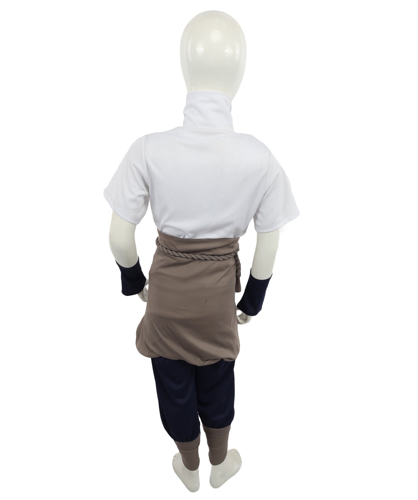 HPO Men's Ninja Warrior Outfit Costume | Soft Jersey Fabric Construction with Layered Tunic Pants and Arm Guards | Ideal for Cosplay, Halloween, Themed Party, and Anime Conventions
