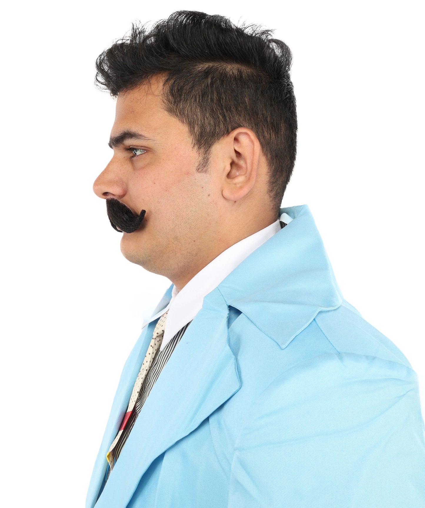 Men's Hook Style Moustache Set | Black Fancy Facial Hair