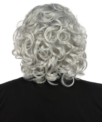 HPO Men’s 80s Light Brown Curly Mullet Wig | Flame-retardant Synthetic Fiber | Retro Movie Character Inspired Hairpiece for Cosplay & Halloween