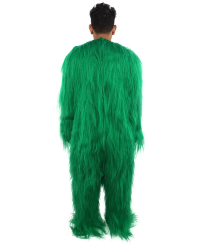 HPO Unisex Extreme Hairy Person Costume, Mask and Bundle - Full-Body Hair Suit Extra-Long Ash Brown Costume Wig for Halloween, Cosplay & Parties