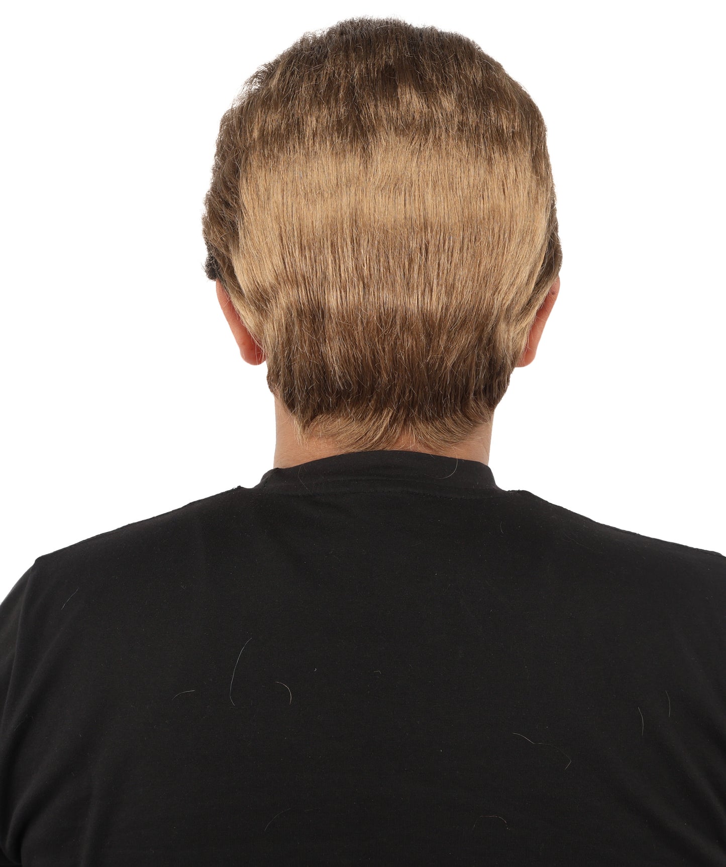 HPO Men's Fighter Pompadour Wig | Ash brown tone, create of synthetic fiber, swept-back voluminous texture, breathable capless cap | Party, Halloween, theater, drag, performance, costume events