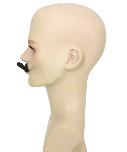 HPO Adult Men's Thin and Long Black Singer Compare Moustache | Perfect for Cosplay| Flame-retardant Synthetic Fiber