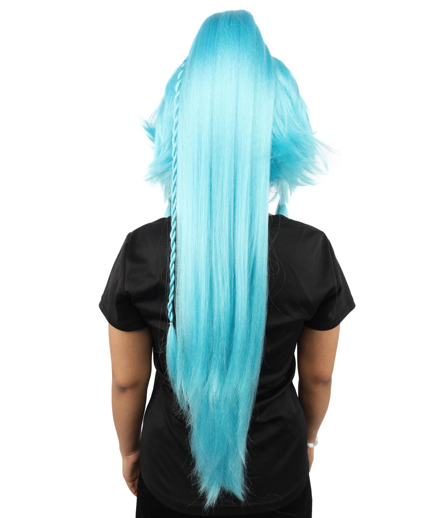 HPO Adult Women's Alien Nature Spirit Hair | Multiple Color Options | Soft Textured Bob with Beaded Braids, Heat Resistant Synthetic Fiber & Breathable Mesh | Halloween, Fantasy Roleplay, Themed Party, Theater & Carnival