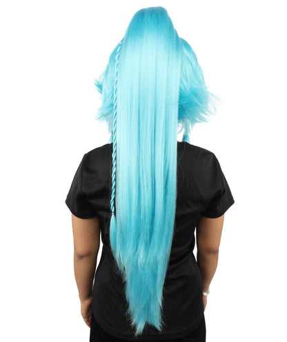 HPO Adult Women's Alien Nature Spirit Hair | Multiple Color Options | Soft Textured Bob with Beaded Braids, Heat Resistant Synthetic Fiber & Breathable Mesh | Halloween, Fantasy Roleplay, Themed Party, Theater & Carnival