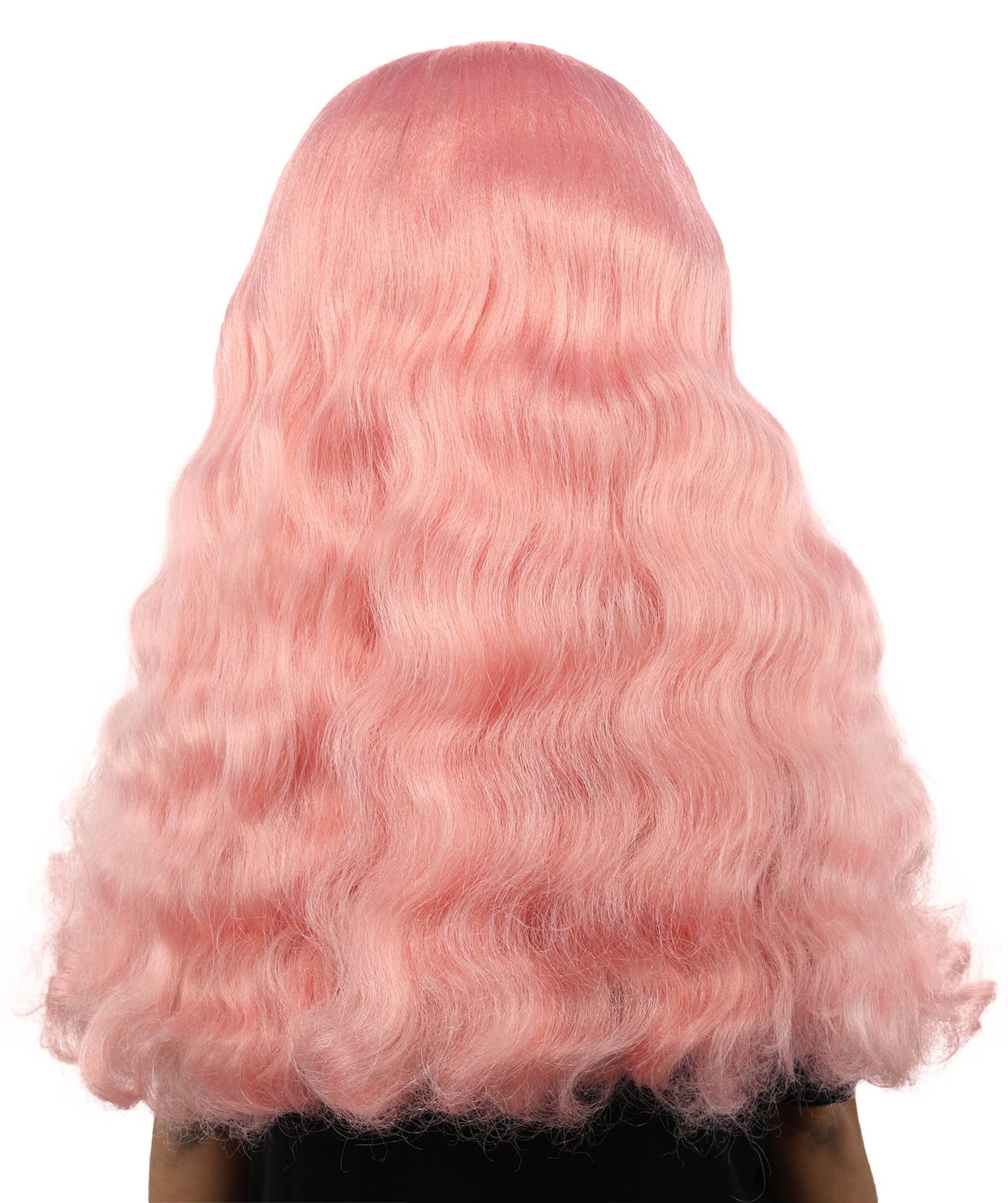 HPO Adult Women's Long Wavy Wig | Multiple Color Options | Center Parted Ginger Curls with Voluminous Ends, Heat Resistant Synthetic Fiber & Breathable Cap | Halloween, Teen Roleplay, Theater, Themed Party & Costume Events