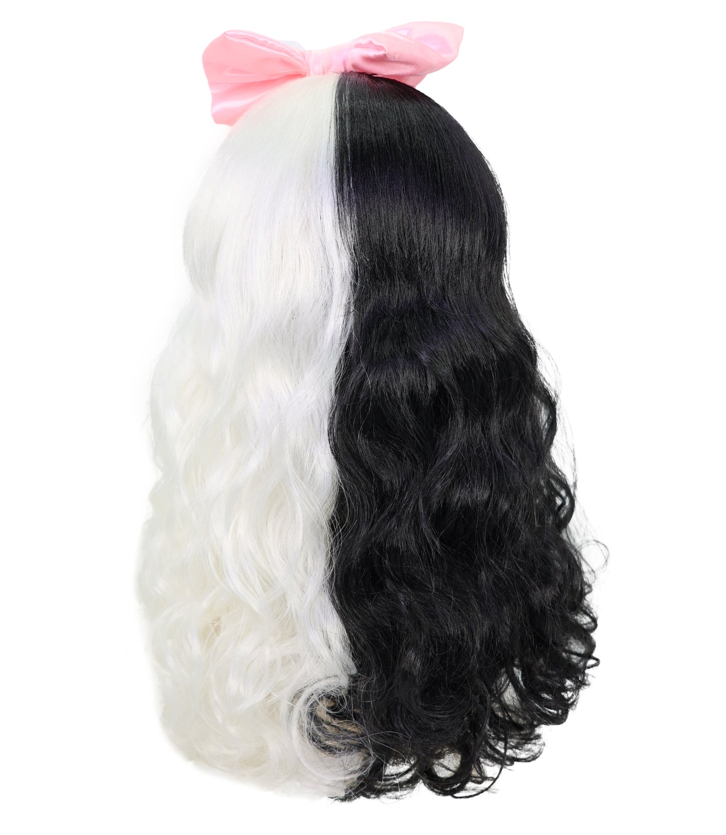 Women's Doll Wig | Pink Bow Purple & Black Wig | Premium Breathable Capless Cap