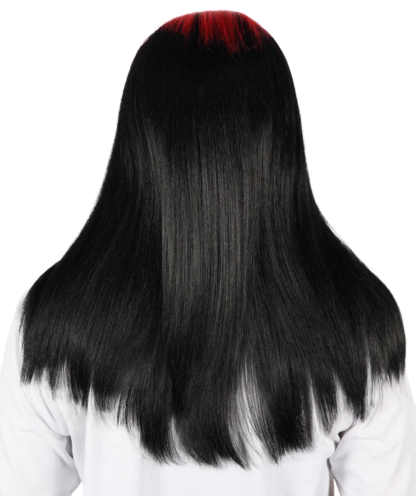 Billie Pop 80's Mullet | Black Wig with Neon Green Roots and Choppy Bangs | Premium Halloween Wig