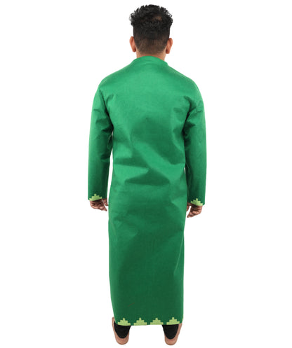 HPO Men’s Pixel Block Performer Green Costume | Block-Inspired Outfit | Cosplay, Halloween, Stage & Themed Party Fun Costume