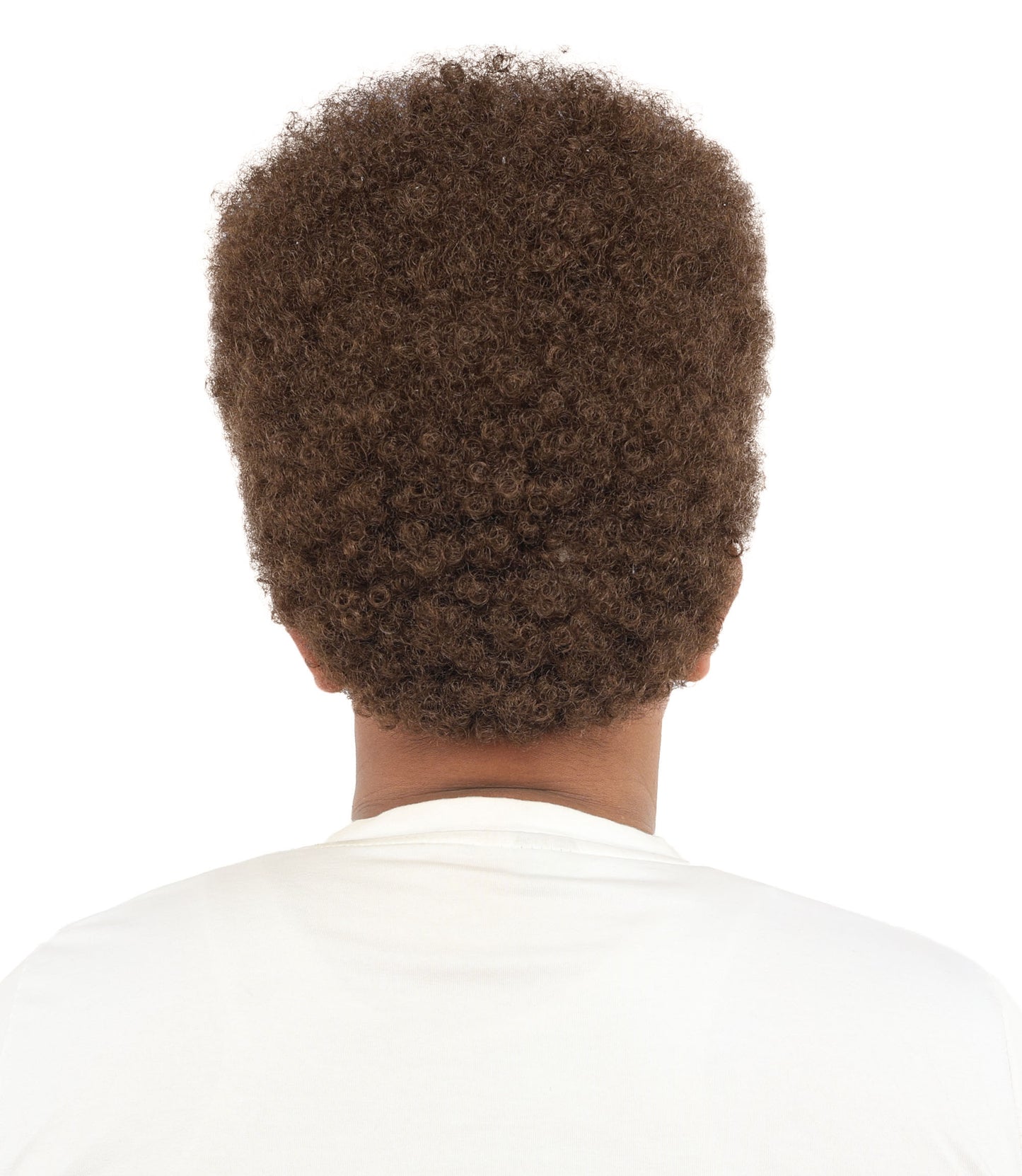 HPO Men’s Movie Character High Top Flat Brown Wig – Flame-retardant Synthetic Fiber | Retro Cosplay Hair for Halloween Party & Cosplay