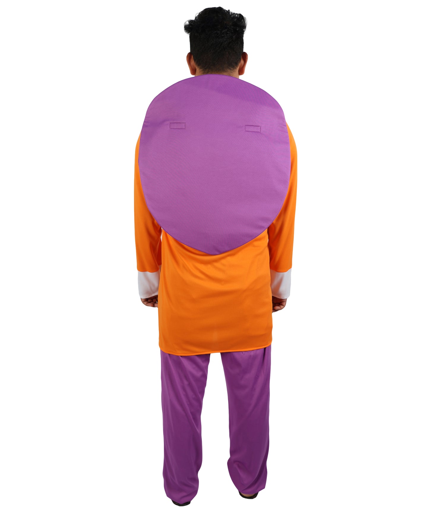 HPO Men's Martial Arts Master Costume | Anime Roshi Cosplay Orange Top Purple Pants Outwear Set | Comic Con Halloween Stage Performance Wardrobe Piece