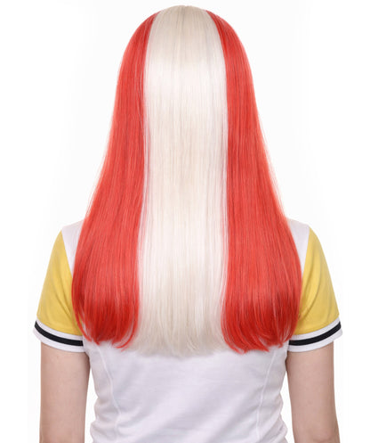 Peru Flag Sport Party Long Bob Wig | Long Straight | Premium Breathable Capless Cap