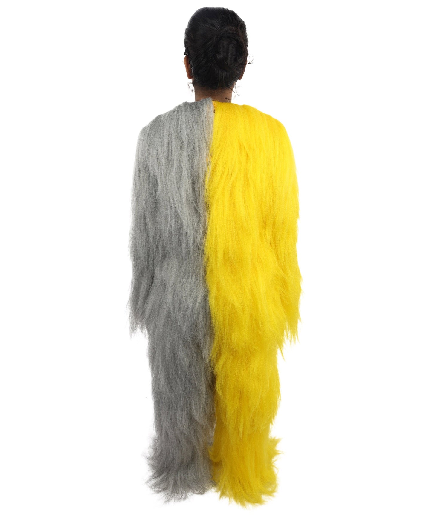 HPO Teen Extreme Hairy Person Two Part Costume, Mask and Bundle Set - Full-Body Hair Suit Extra-Long Costume Wig for Halloween, Cosplay & Parties - Multiple Color Options