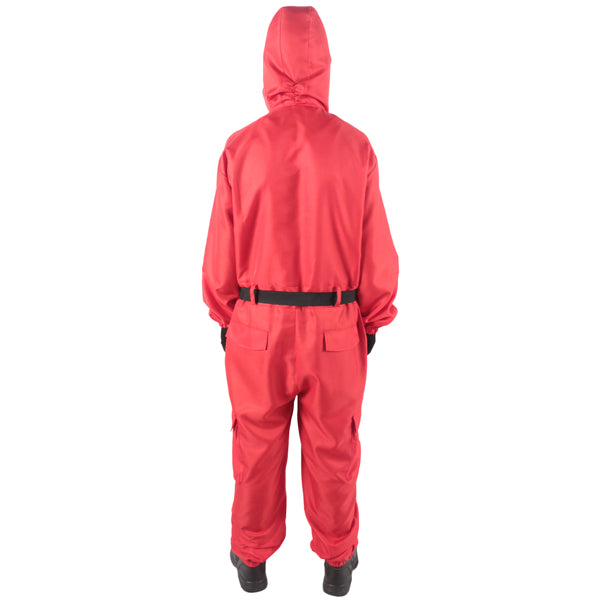 Red Hooded Jumpsuit