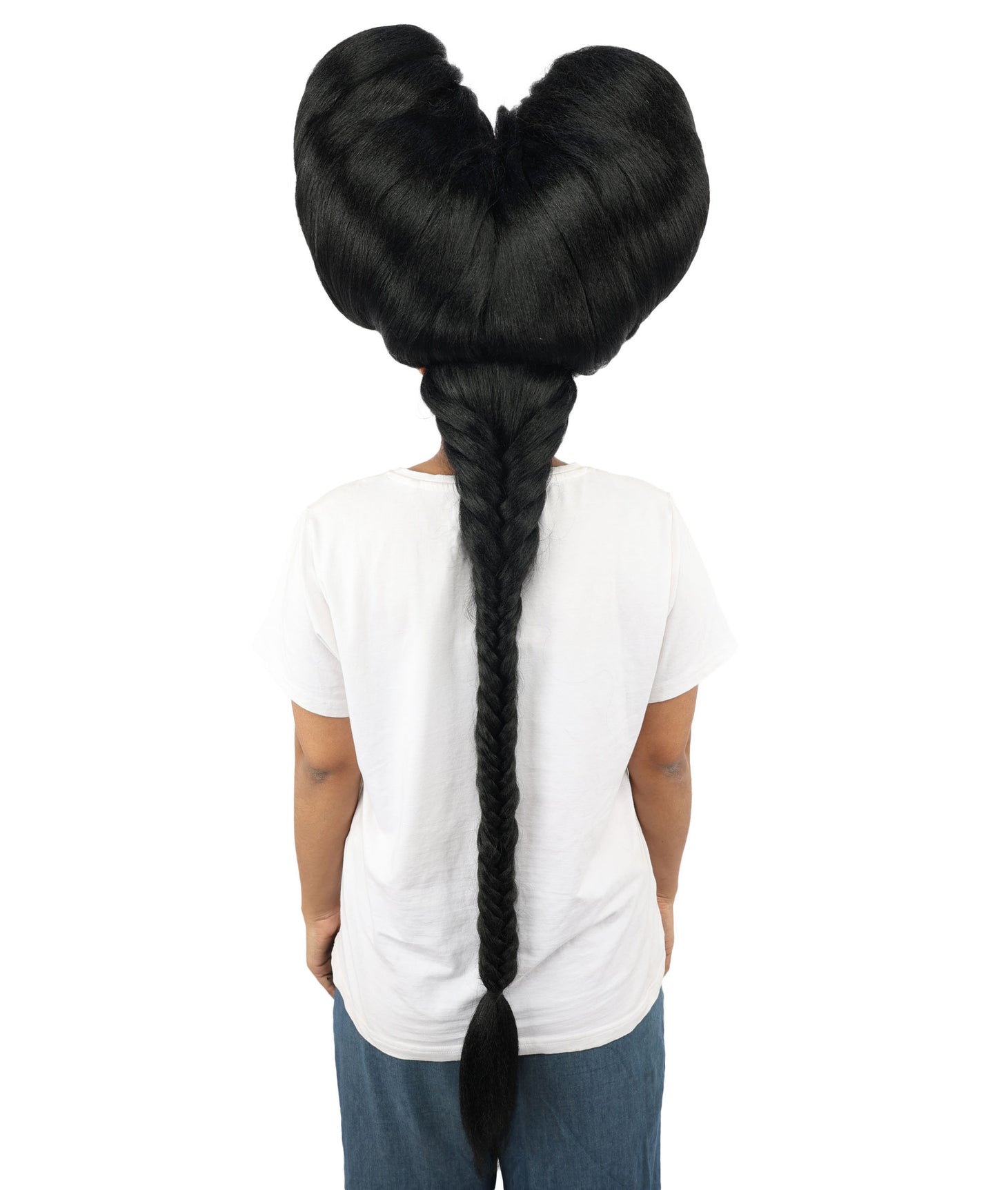 HPO Women’s Extra Long Golden Brown Count Dracula Wig | 42 Inch Synthetic Hairpiece Ideal for Gothic Noble Costume Halloween Cosplay Party Fancy Dress