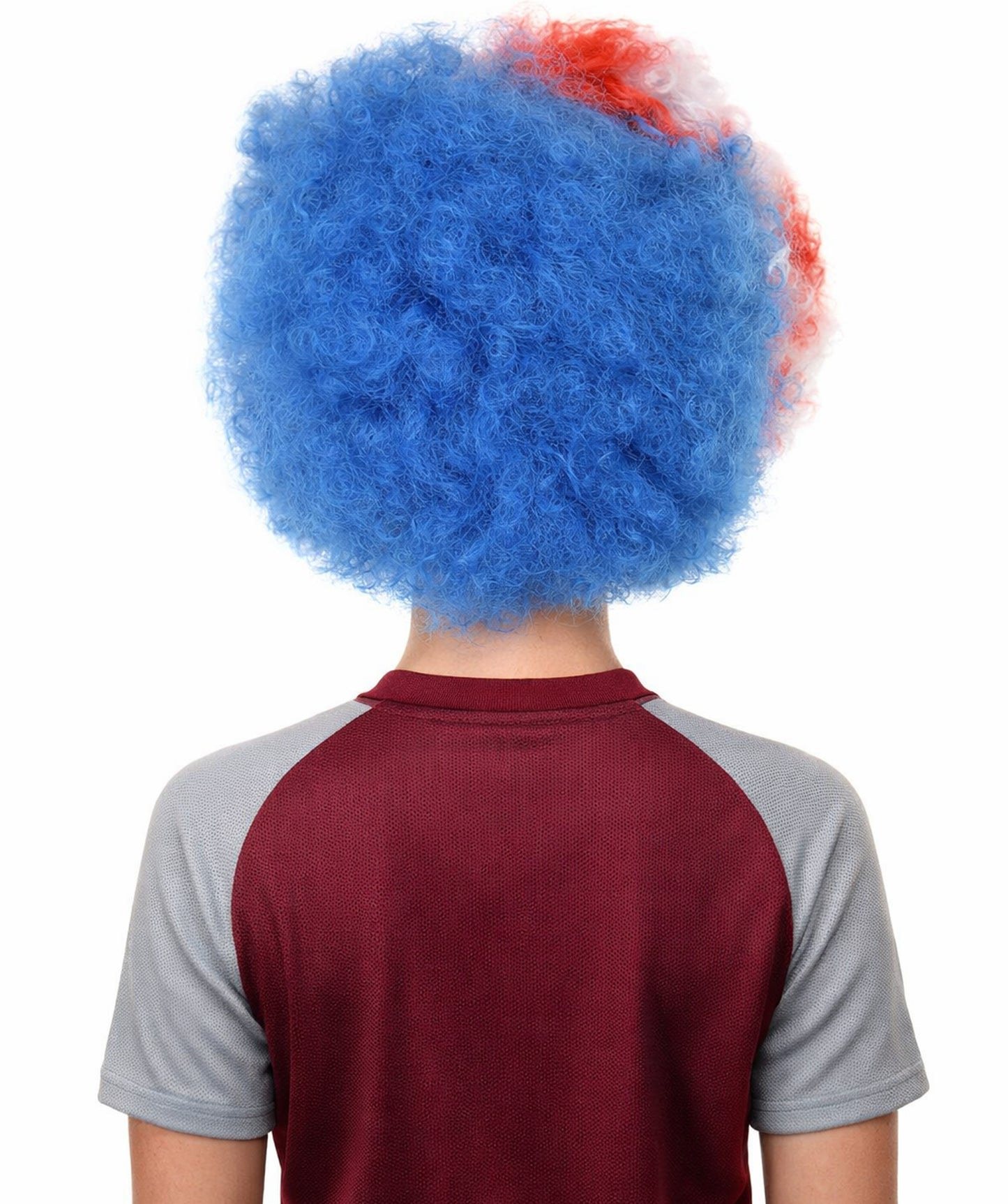 Iceland Flag Sport Afro Halloween Wig