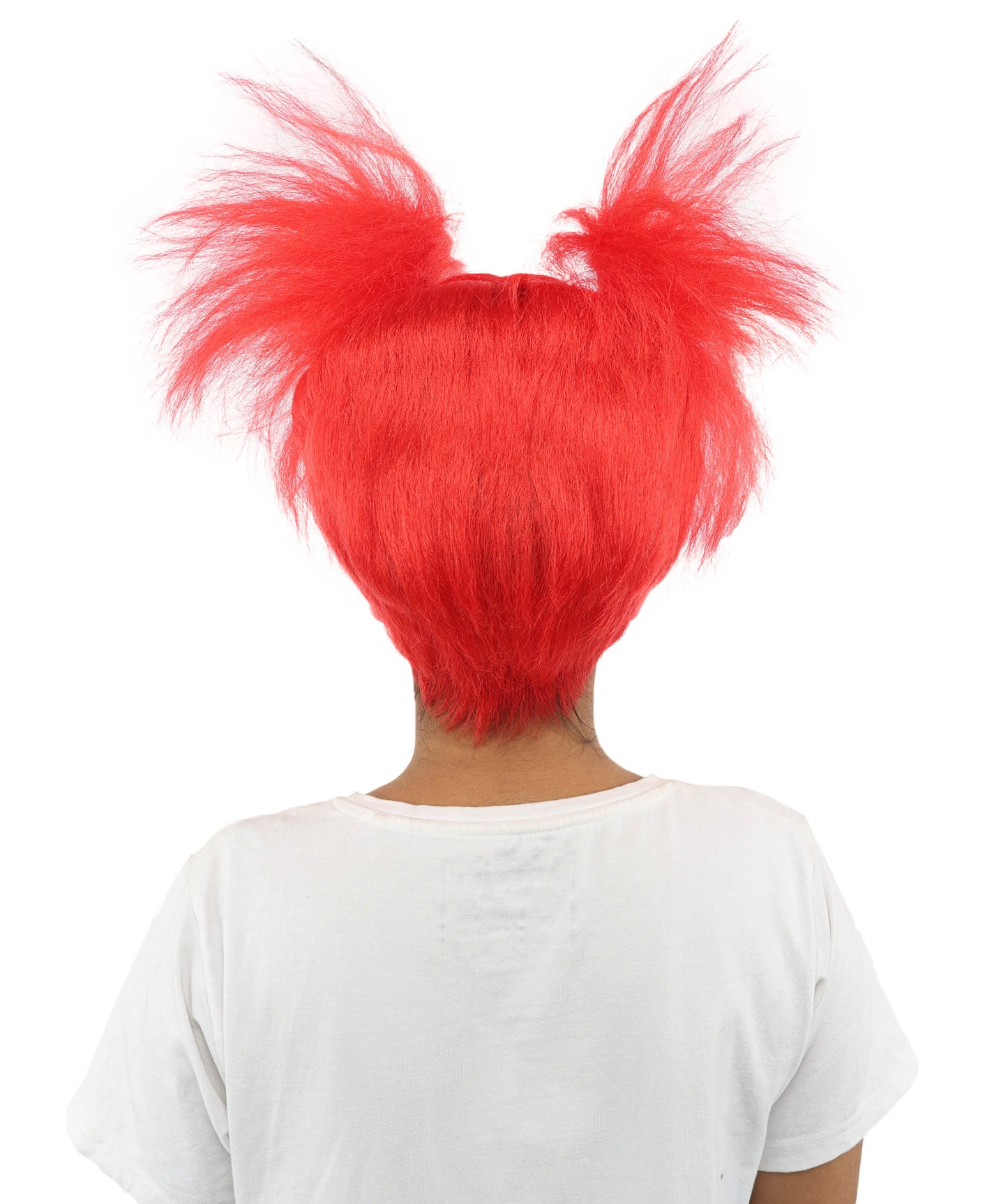 HPO Women’s 15-Inch Orange Spiky Troll Wig | Fun Animated Character | Bright and Bold Look for Halloween, Cosplay, and Themed Party