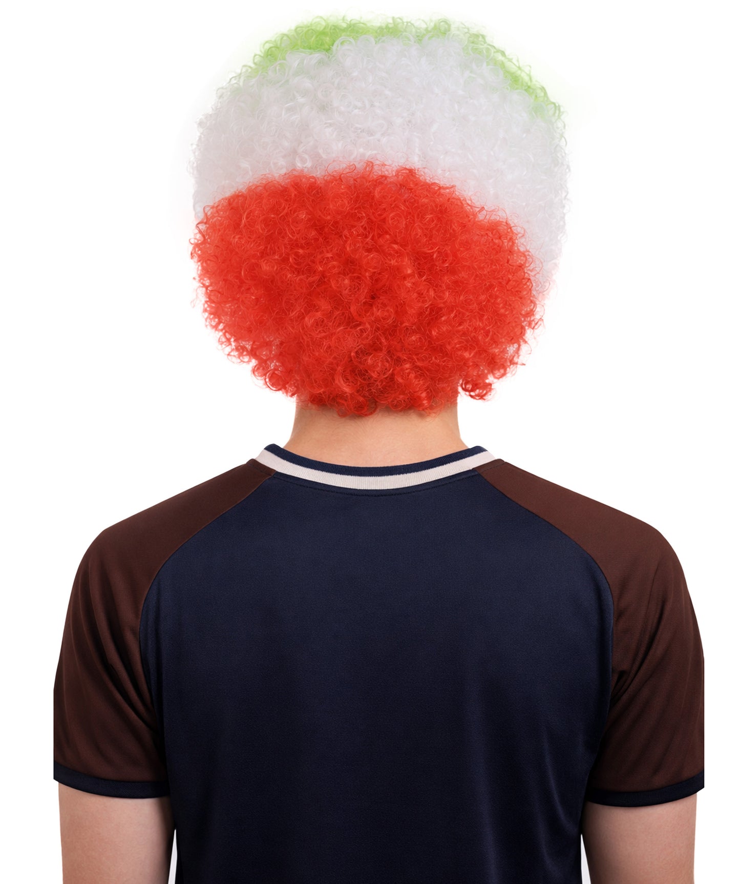 Iran Sport Afro Fun Wig | Jumbo Size Tri Color Sports Halloween Wig