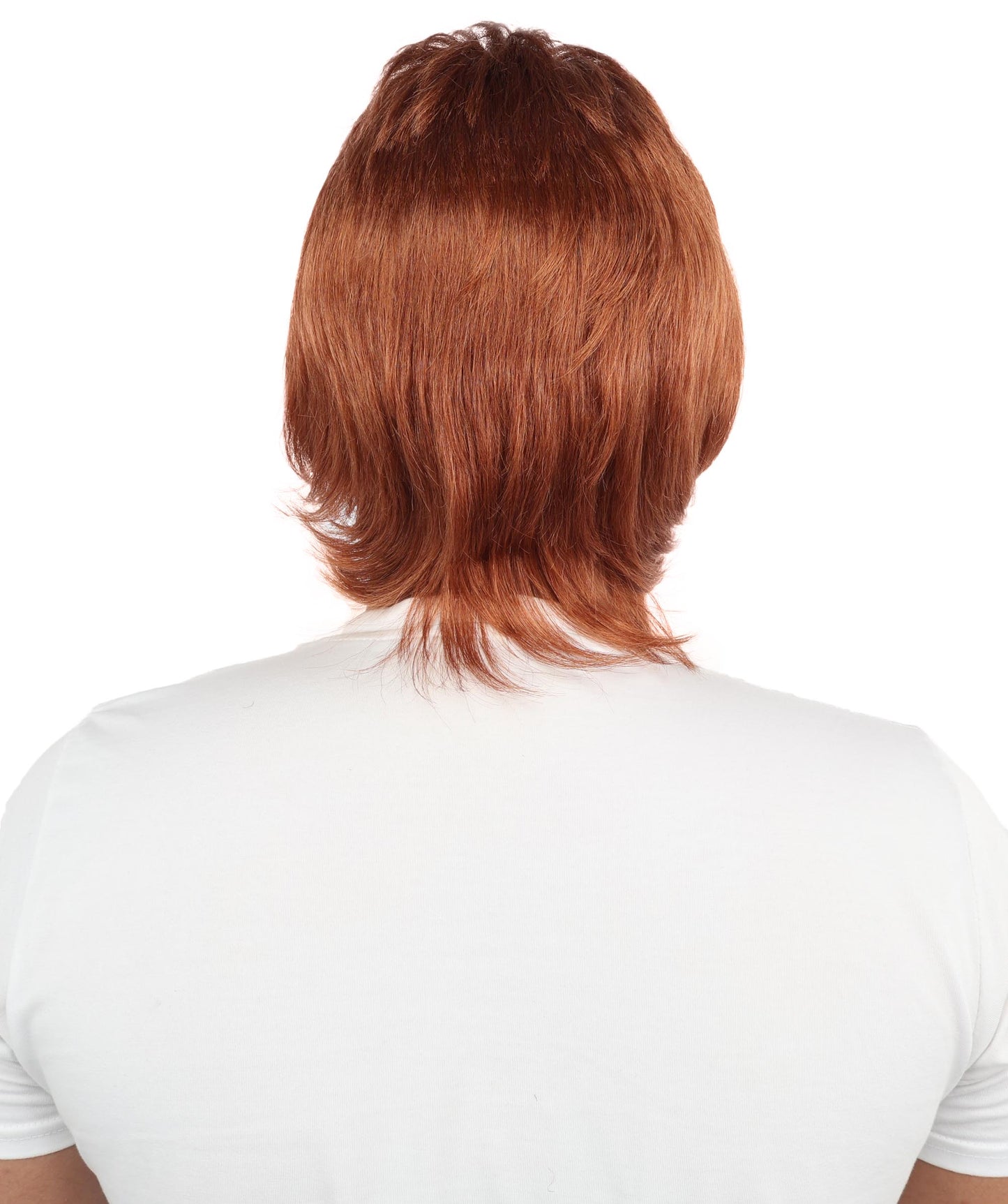 HPO Men's 90s Rocker Layered Wig – Auburn With Strawberry Blonde Mixed Hair with Britpop Inspired Look | Perfect for Cosplay, Themed Parties, and Fan Gatherings