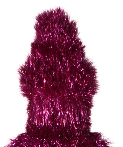 HPO Men's Furry Cardinal Mascot Tinsel Mask Costume, Halloween-Mask, Flame-retardant Tinsel Material