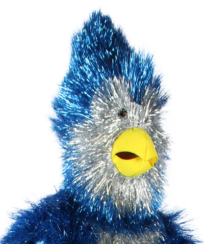 HPO Men's Furry Cardinal Mascot Tinsel Mask Costume, Halloween-Mask, Flame-retardant Tinsel Material