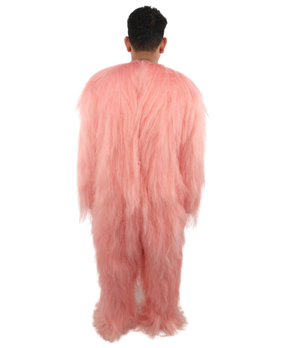 HPO Unisex Extreme Hairy Person Costume, Mask and Bundle - Full-Body Hair Suit Extra-Long Ash Brown Costume Wig for Halloween, Cosplay & Parties