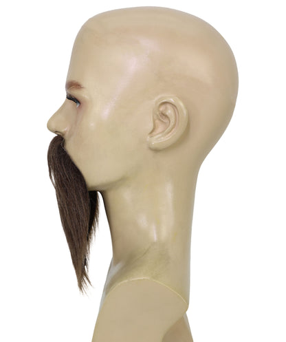 HPO Men Medium Brown Long Beard and mustache – Lightweight Synthetic Fiber, Durable and Reusable, Perfect for Halloween and Themed Events